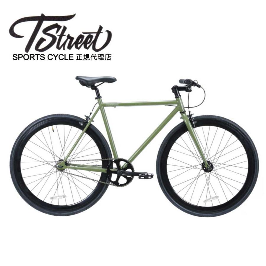 自転車 T-STREET 700C-1SP アーミーグリーン フレームサイズ：510mm