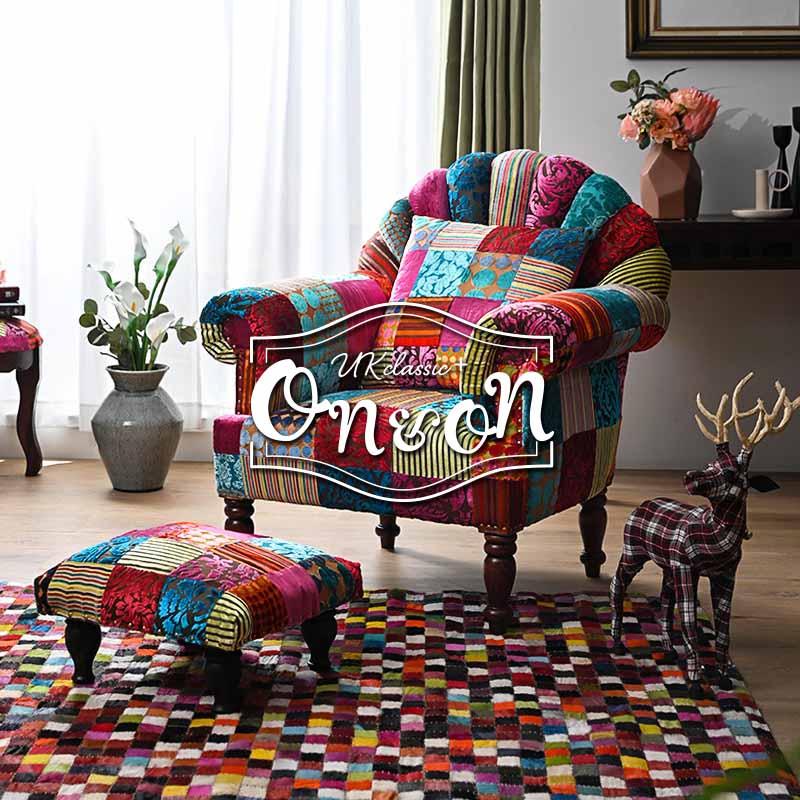 クッション 座布団タイプ 57cm角 パッチワーク モロッコ おしゃれ