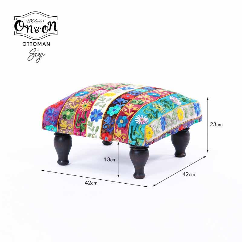 オットマン 足置き フットレスト パッチワーク クッション モロッコ