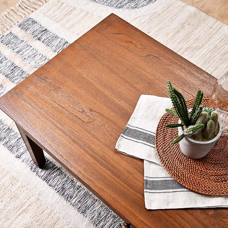 アウトレット】ローテーブル 95cm幅 チーク無垢材 センターテーブル