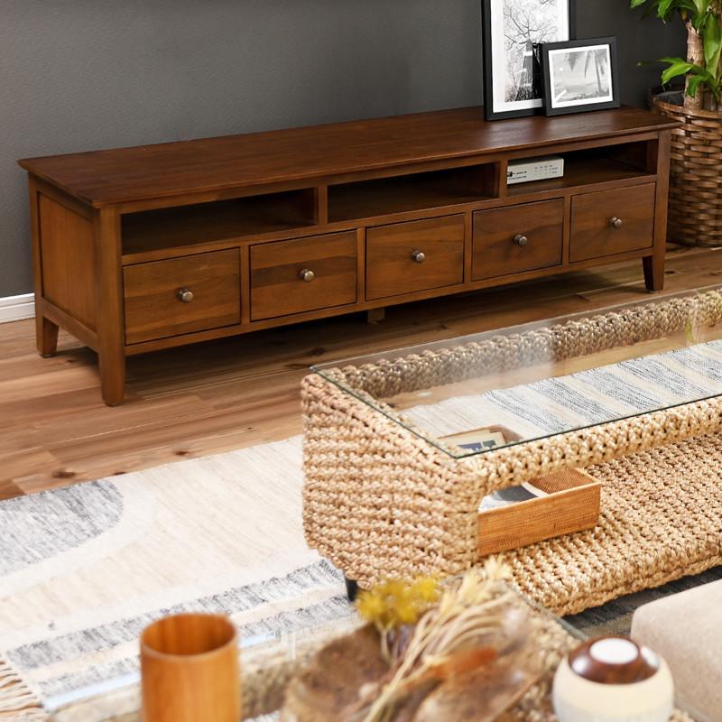 アウトレット テレビ台 ローボード 147cm幅 おしゃれ チーク無垢材