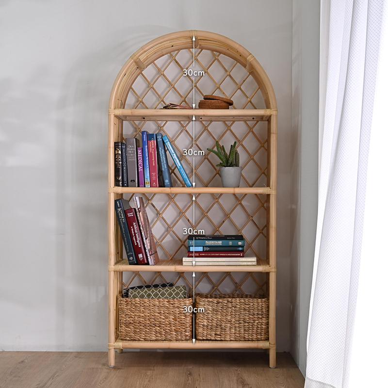 オープンラック 棚 4段 おしゃれ ラタン アジアン 北欧 家具