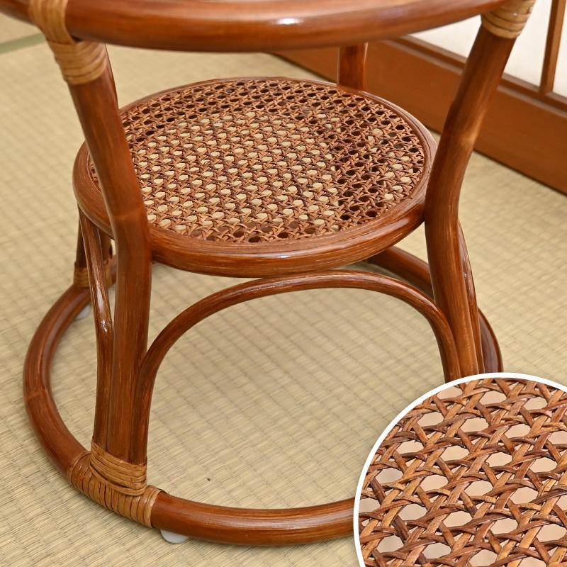 サイドテーブル 籐のテーブル ガラス ラタン 和風 T806HR 爆買