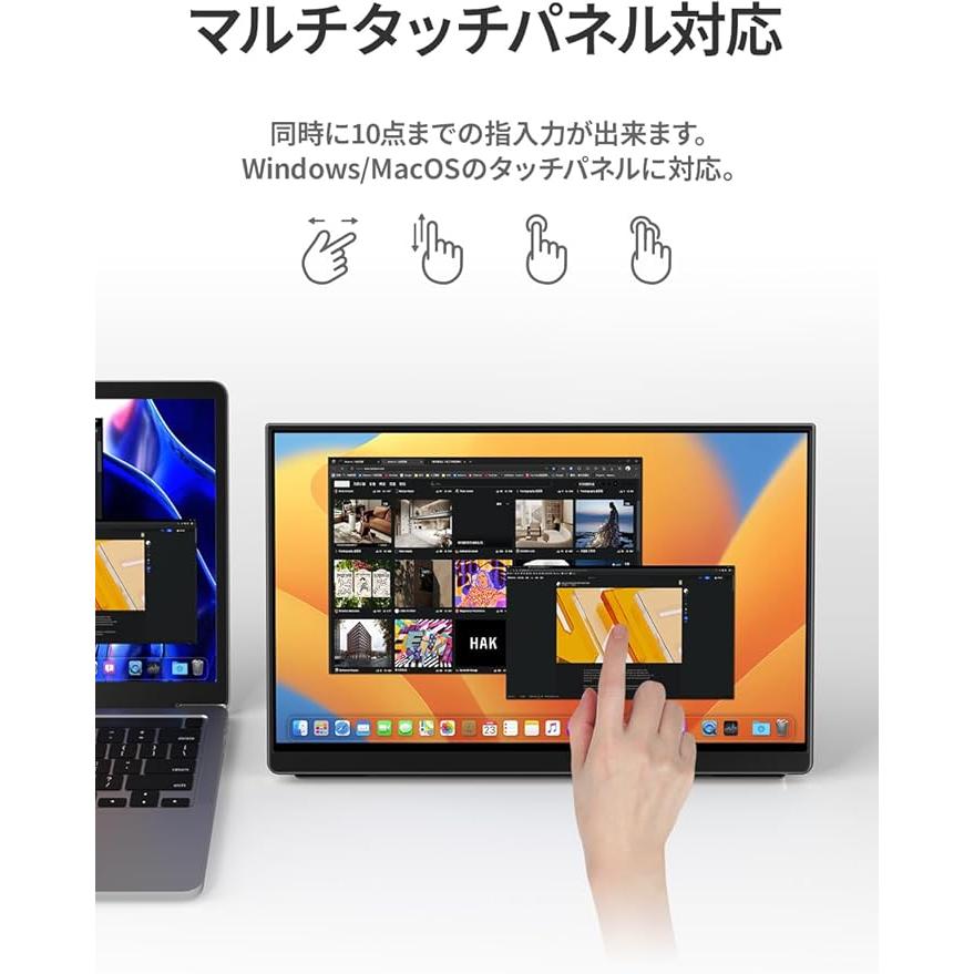 EHOMEWEI モバイルモニター 有機EL LO-133PF 13.3インチ 高性能 Full