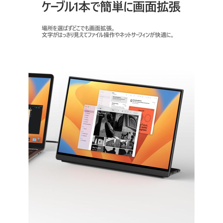 EHOMEWEI モバイルモニター EHOMEWEI LQG-156PW ゲーミングモニター