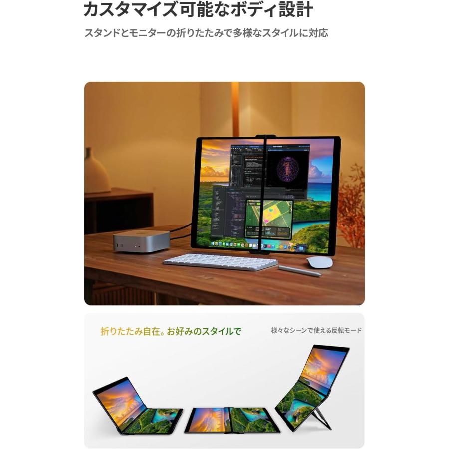 EHOMEWEI モバイルモニター EHOMEWEI XP-142PW デュアルモニター 2.5K