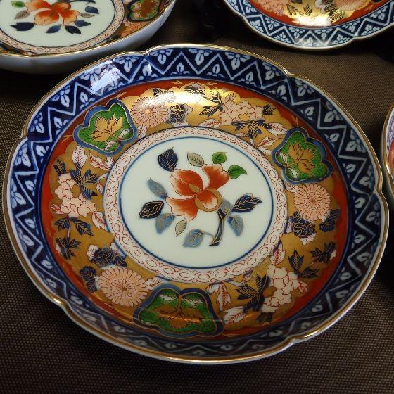 有田焼 賞美堂 其泉 極錦金彩古伊万里様式銘々皿揃15cm5枚組 得