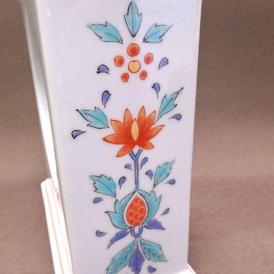 賞美堂 有田焼 色絵岩花鳥紋置時計 其泉 記念品 贈答品 : リビングT&S