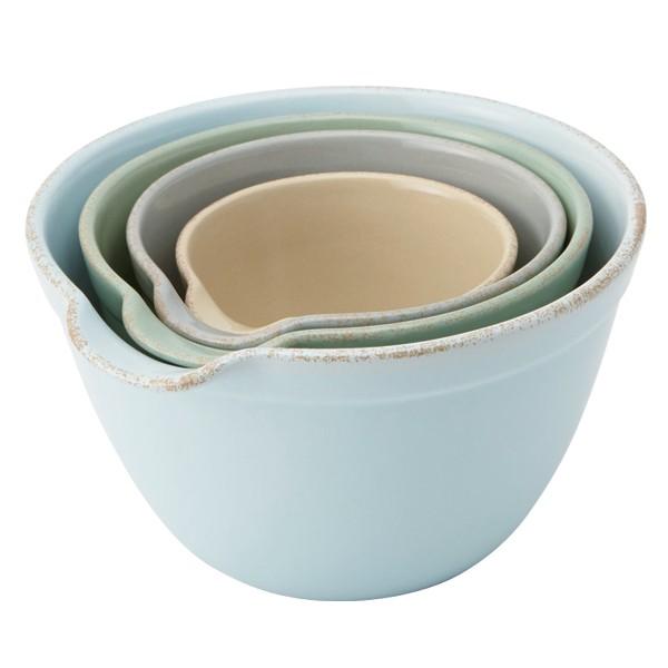 ボウル リップド ミキシングボウルセット 4個セット 陶器製