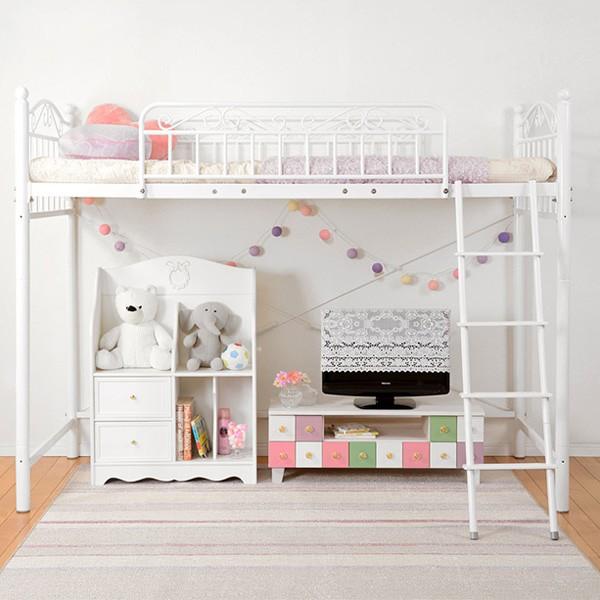 ロフトベッド シングル アイアンフレーム 高さ160cm （ ベッド ベット