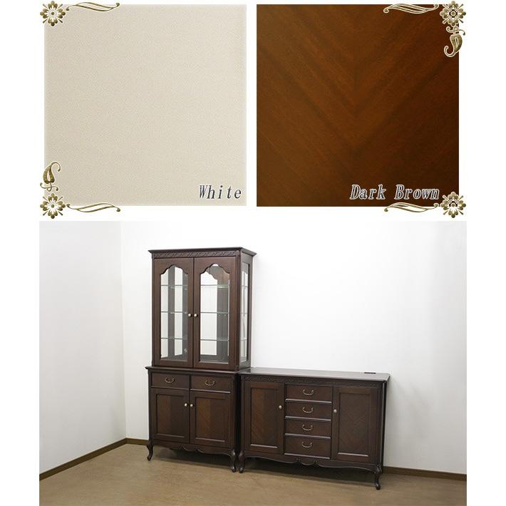 サイドボード クラシック調 猫脚 フルール 幅114cm （ 開梱設置 木製