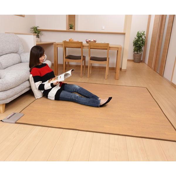 ホットカーペット 2畳本体 木目調 日本製 （ 電気カーペット 床暖房