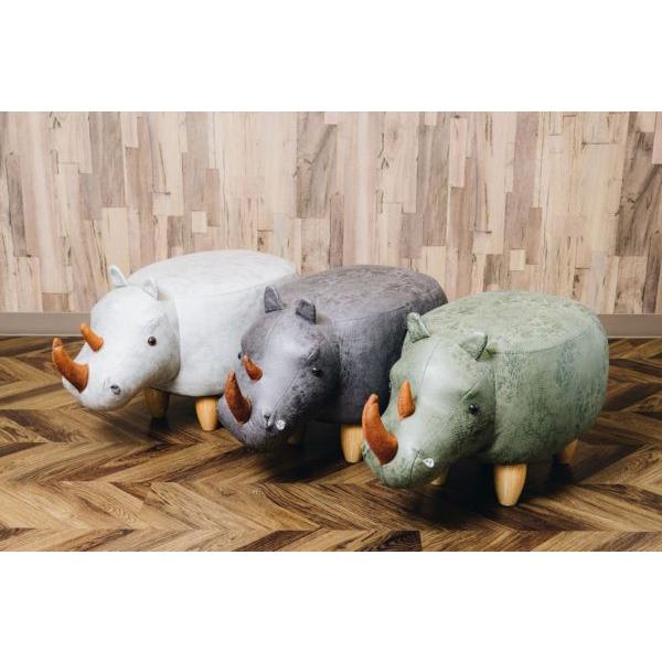 スツール サイ Rhino リノ アニマル 椅子 オットマン 足置き イス