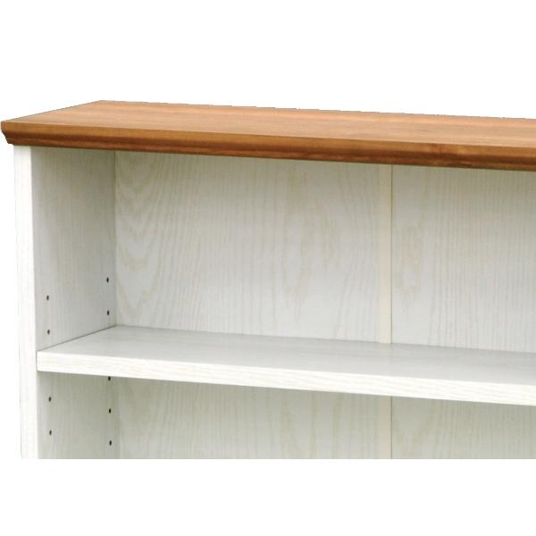 本棚 シェルフ 4段 フレンチカントリー 白家具 Charlotte 幅60cm