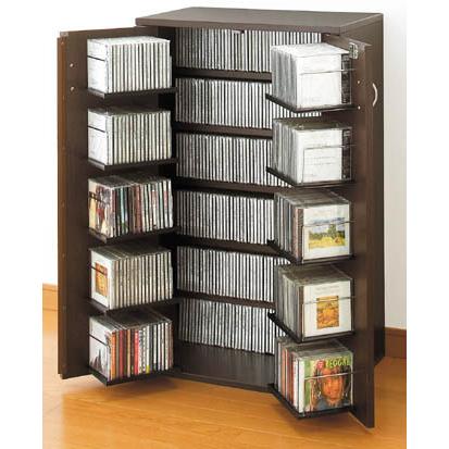 ラック 鍵付き AV収納名人CDラック 文庫本ラック/コミックラック