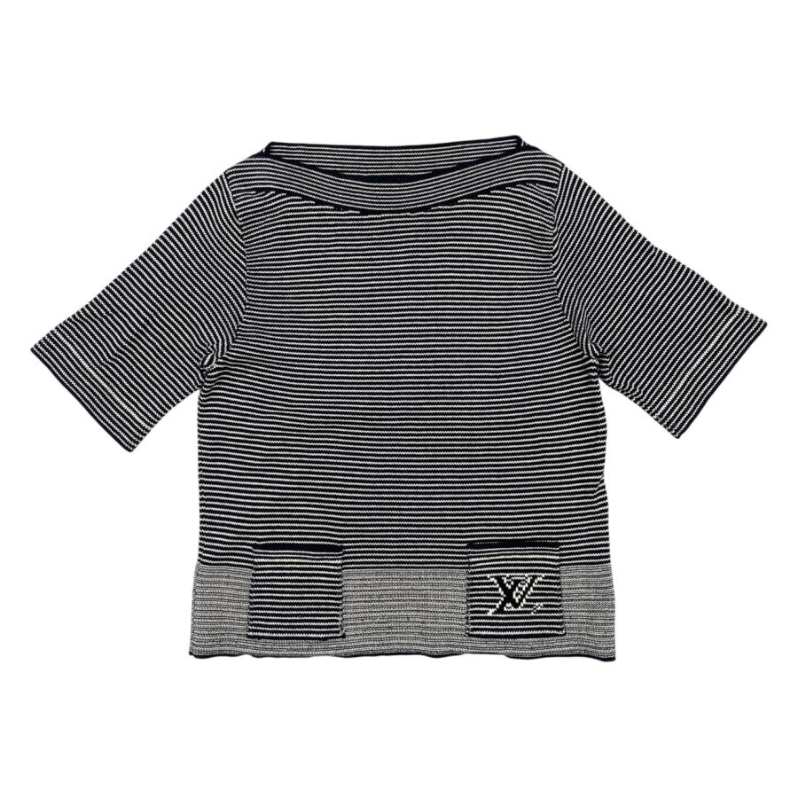 LOUIS VUITTON（ルイ・ヴィトン） セーター ボーダー柄 五分袖ニット