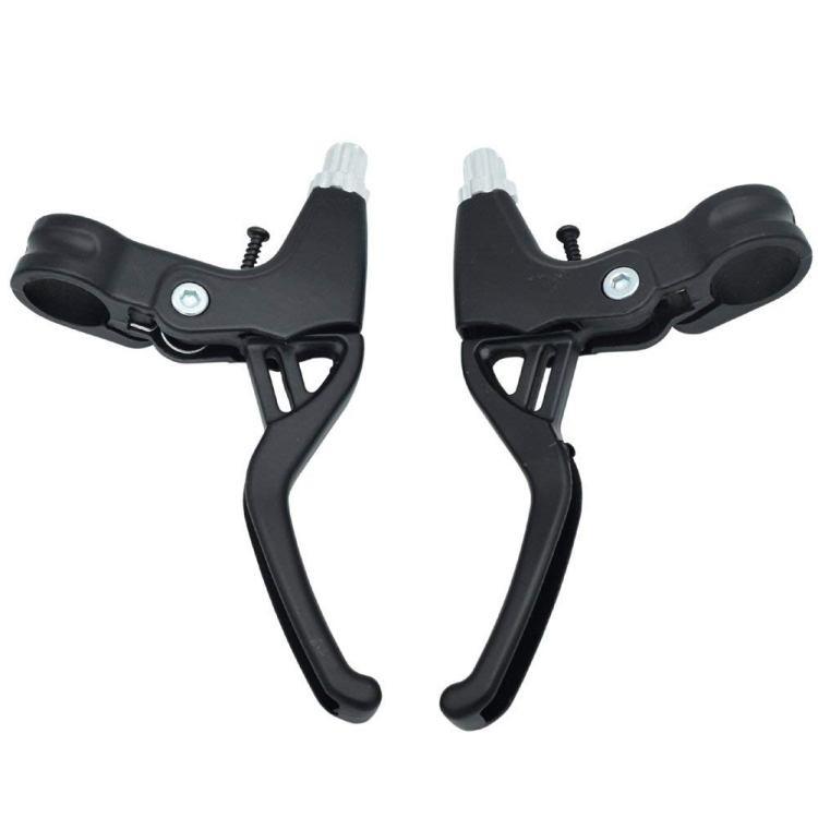 自転車用ブレーキレバー ブラック 左右セット 軽量アルミ合金製 耐久性
