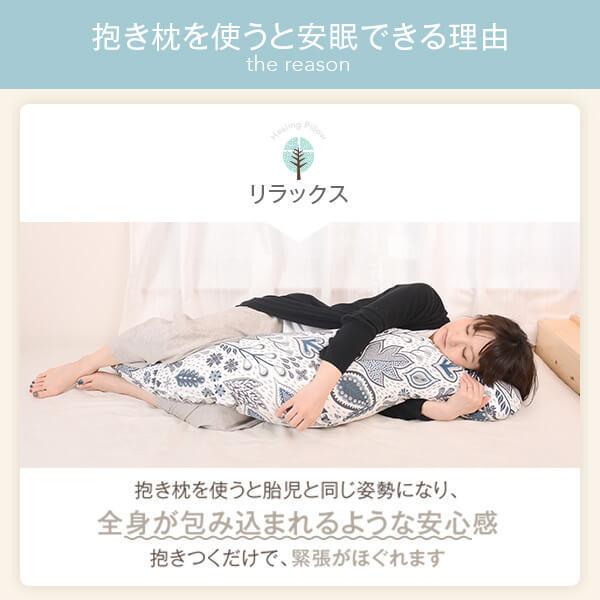 抱き枕 Lサイズ 癒し抱き枕北欧柄カバー付き 色が選べる洗い替えカバー