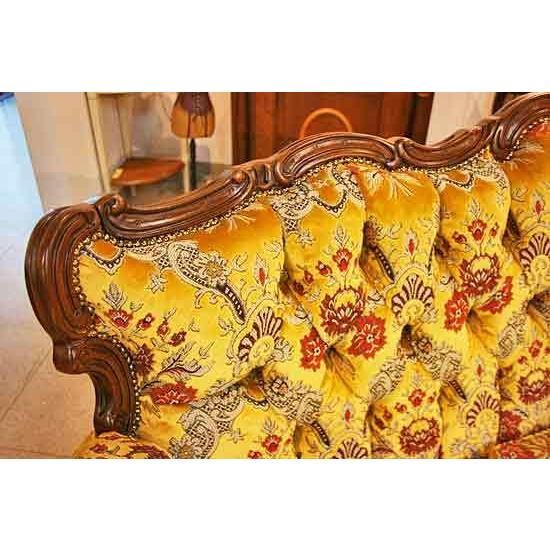 謝恩セール特価】イタリア製 輸入家具 ソファ 3人掛け 金華山 黄色