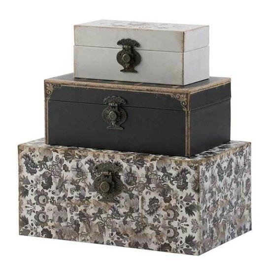 輸入雑貨 ボックス 3点セット 小物入れ シャビーシック アンティーク風