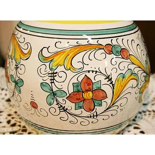 イタリア製 輸入雑貨 花瓶 フラワーベース 陶器 マヨルカ焼き デルータ