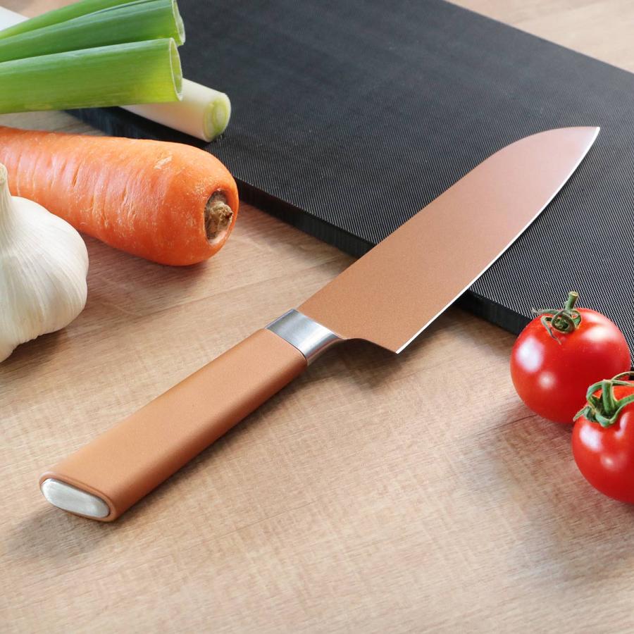 パール金属 三徳包丁 16.5cm VISIONS GOLD Coating （ 料理包丁 万能