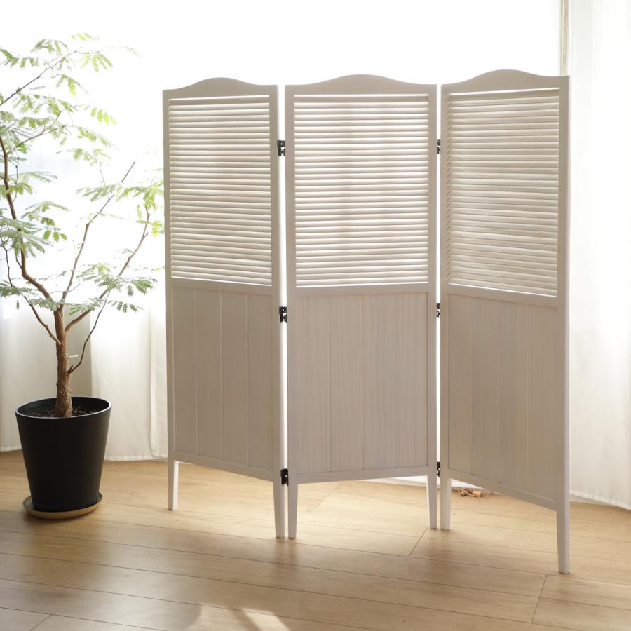 弘益 パーテーション 高さ135cm 3連 三つ折り 衝立 ミニヨン 天然木