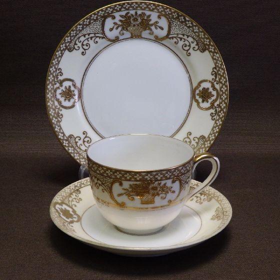 ノリタケ オールドノリタケ 金彩 コーヒーカップ＆ソーサー ケーキ皿