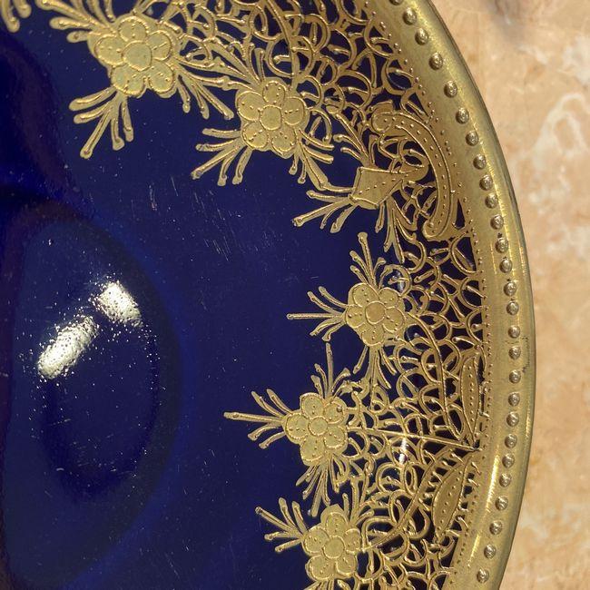 ノリタケ オールドジャパン コバルト 金盛藍線帯華装飾紋 カップ