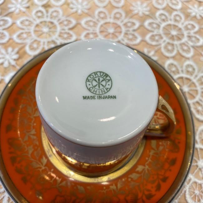 ノリタケ オールドノリタケ 東洋陶器 コクラ印 オレンジ 金彩花模様