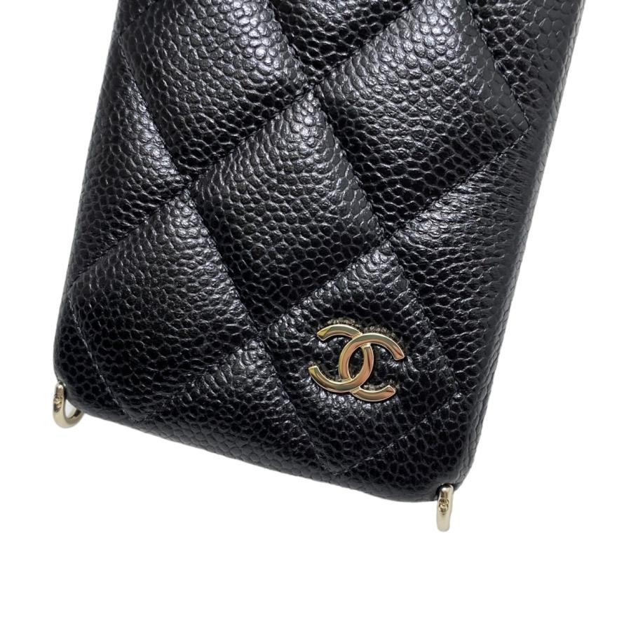 CHANEL（シャネル） iPhone15Pro ケース マトラッセ キャビアスキン