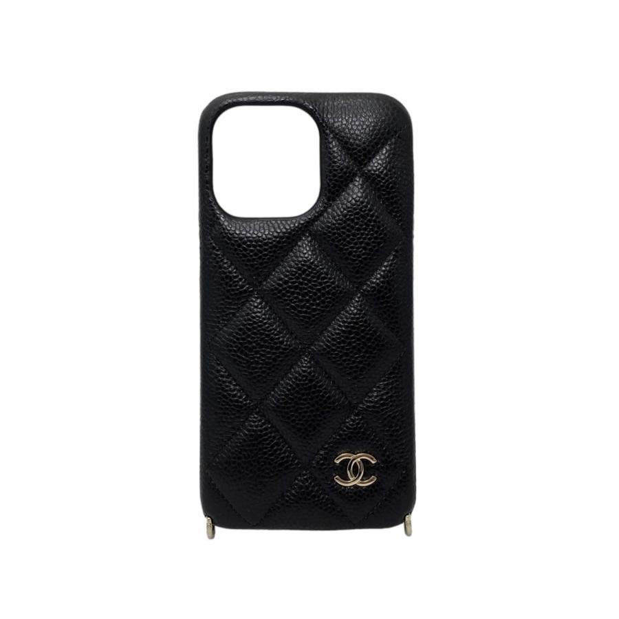 CHANEL（シャネル） iPhone15Pro ケース マトラッセ キャビアスキン