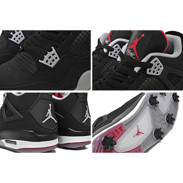 エア ジョーダン 4 NIKE JORDAN GOLF BRED black/fire red-cement grey
