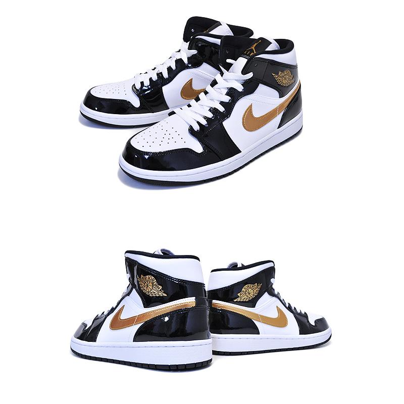 Jordan NIKE AIR JORDAN 1 MID SE black/metallic gold-white 852542