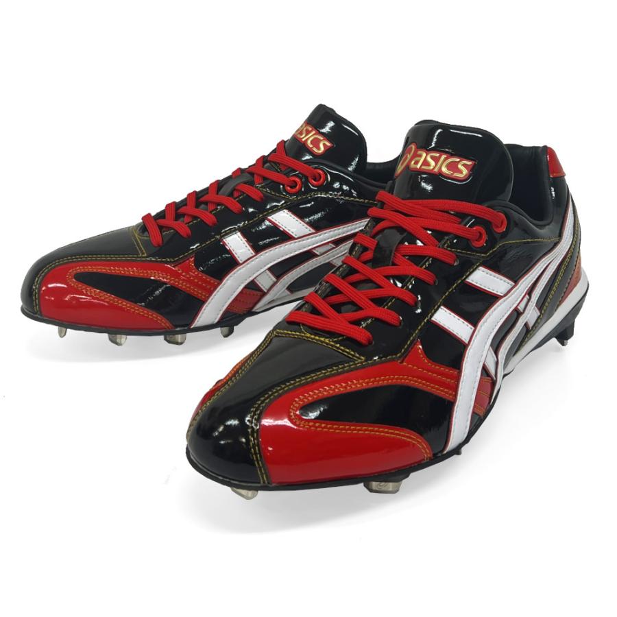 ASICS（アシックス） 【サイズ交換送料無料】ブラック×レッド 野球