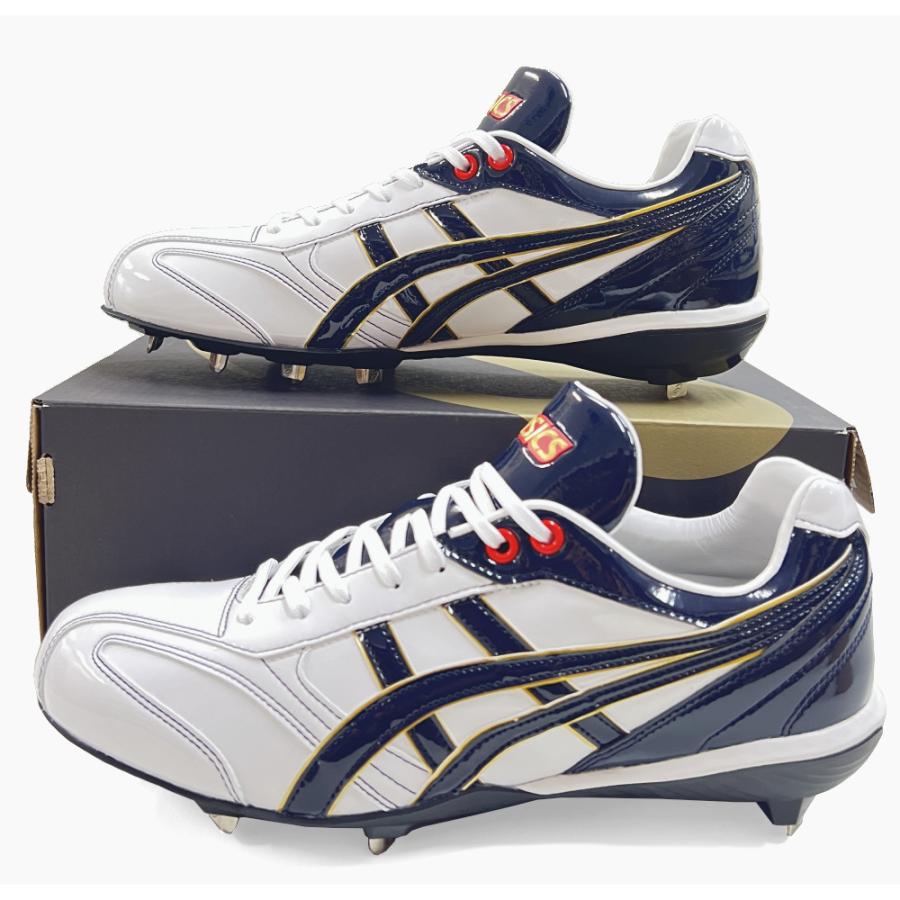 ASICS（アシックス） 【サイズ交換送料無料】ホワイト×ネイビー 野球
