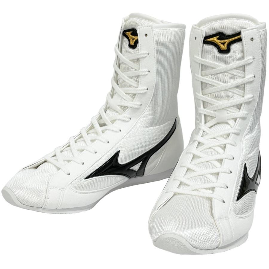 Mizuno ボクシングシューズ 黒/白 ハイカット Mizuno ミズノ