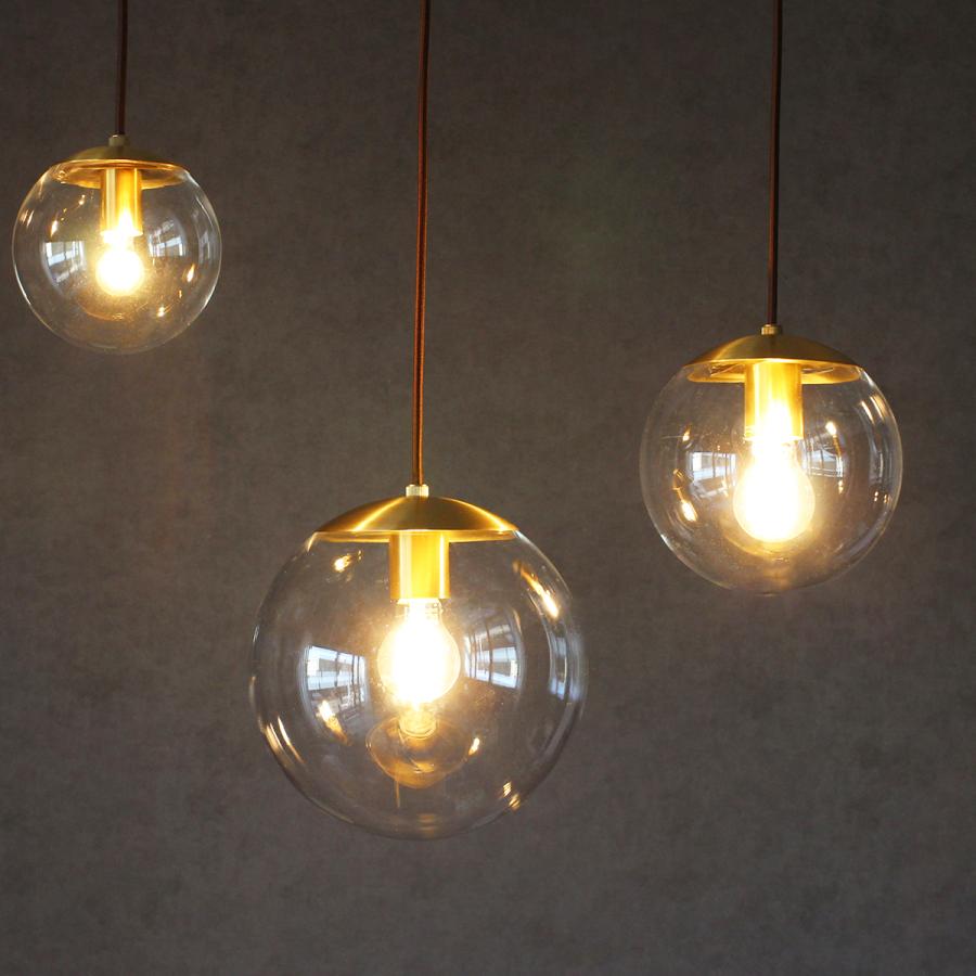 ペンダントライト Φ25cm ゴールド 真鍮 おしゃれ ガラス 高級感 モダン