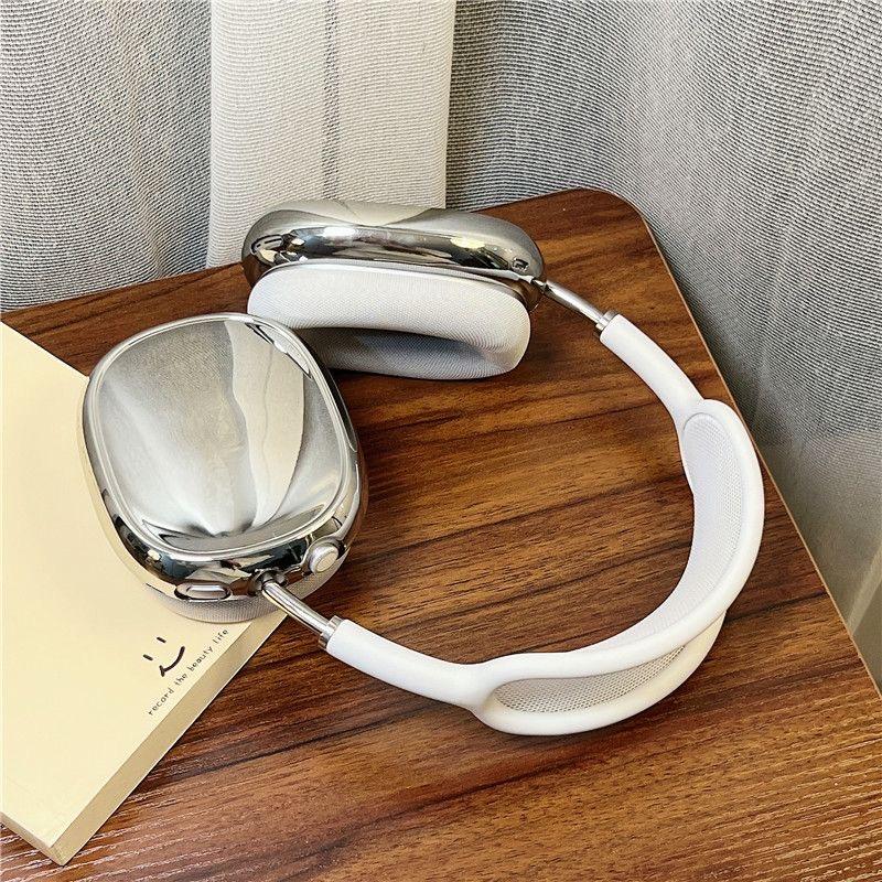 AirPods Max 金属 シルバー ケース カバー シリコン イヤーカップ 保護