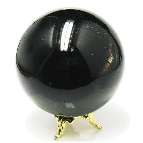 丸玉 黒水晶 (モリオン) 50〜55mm玉 ランク AAA 浄化 魔除け 天然石