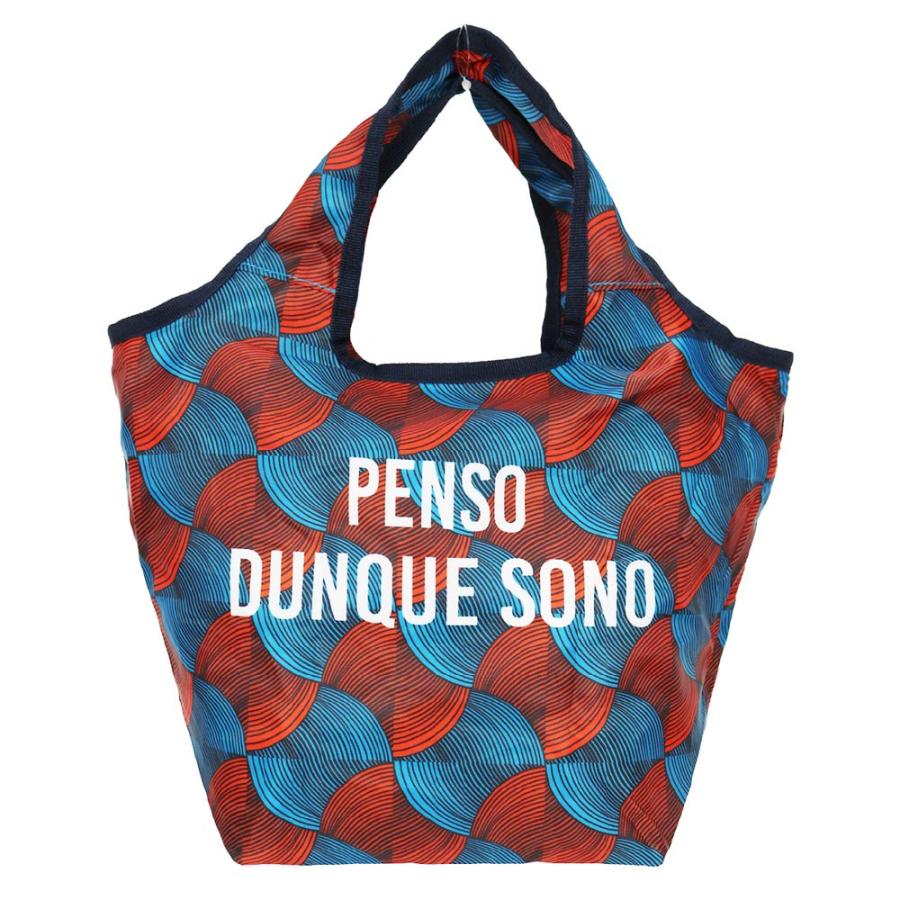 ☆ ウェーブ/レッドブルー ラタプチ保冷保温コンパクトバッグ