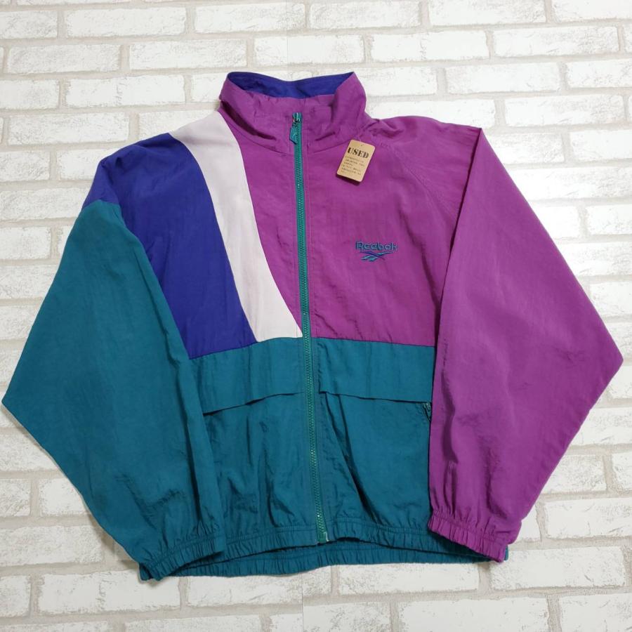 Reebok（リーボック） 【古着】 ナイロンジャケット マルチカラー 紫