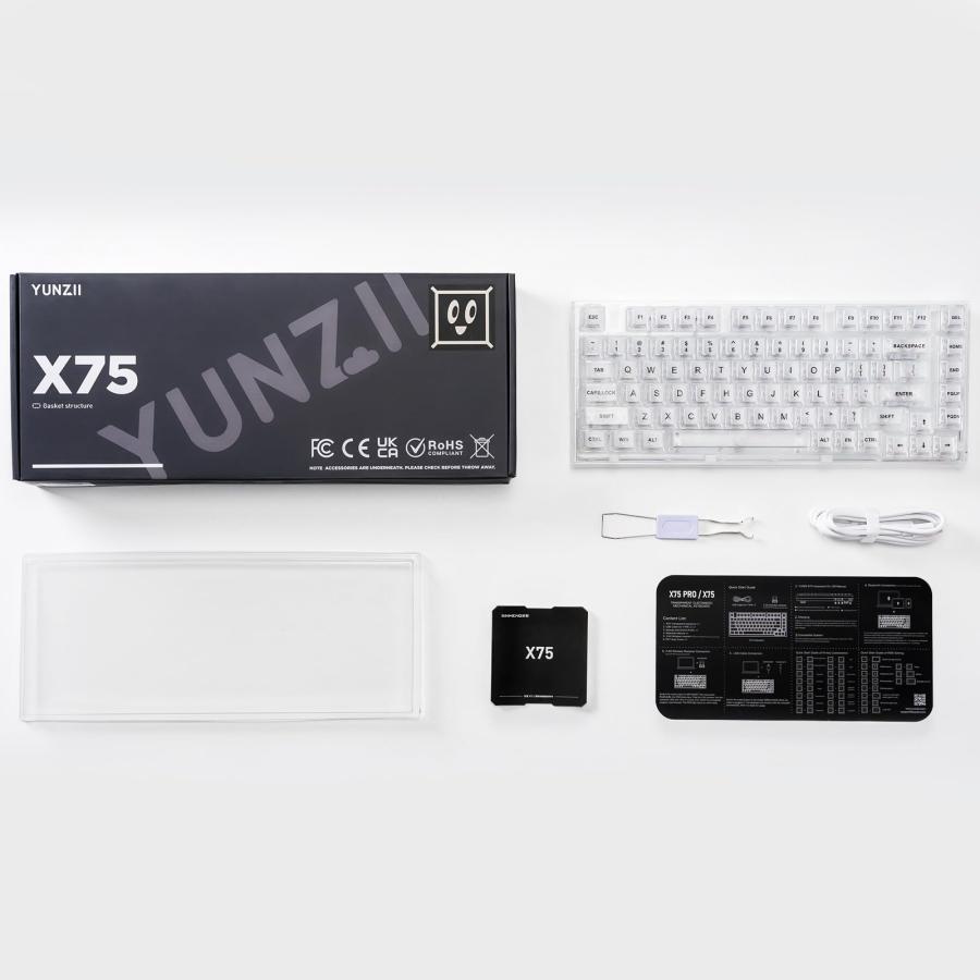 YUNZII X75 PRO 82キーワイヤレス ホットスワップ対応 英語配列
