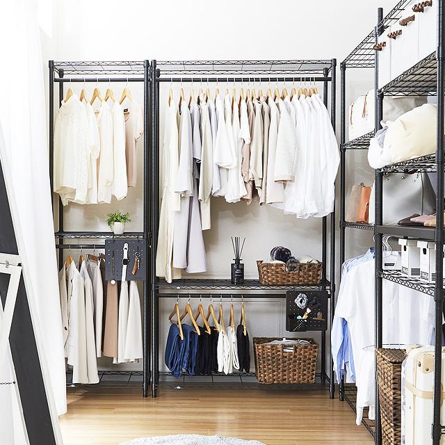 Luminous ハンガーポール 幅111cm ルミナスノワール ブラック 黒