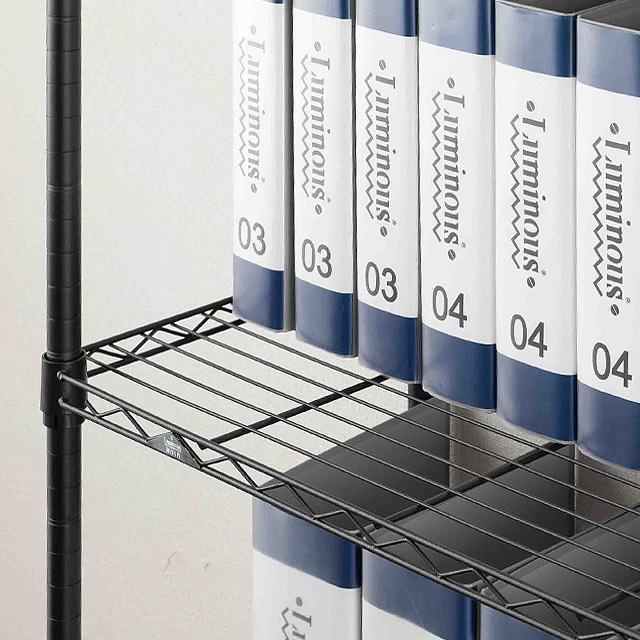 Luminous スチールシェルフ 幅61×奥行41cm ルミナスノワール ブラック