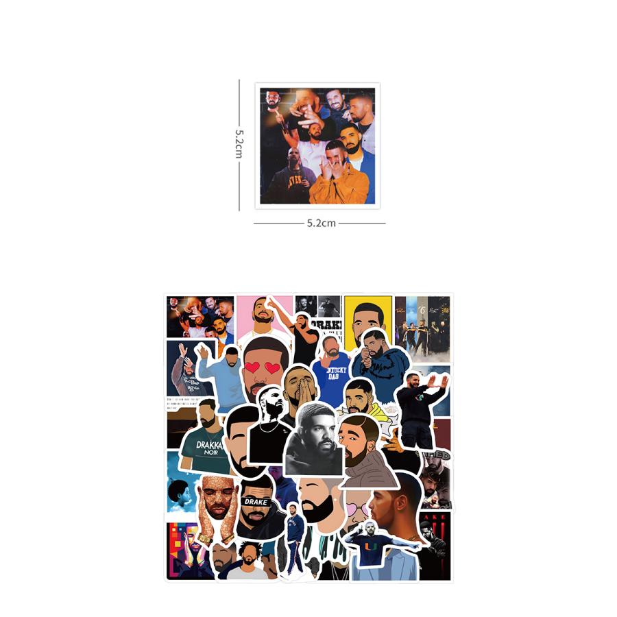 DRAKE ドレイク ステッカー 60枚セット PVC 防水 シール ラッパー