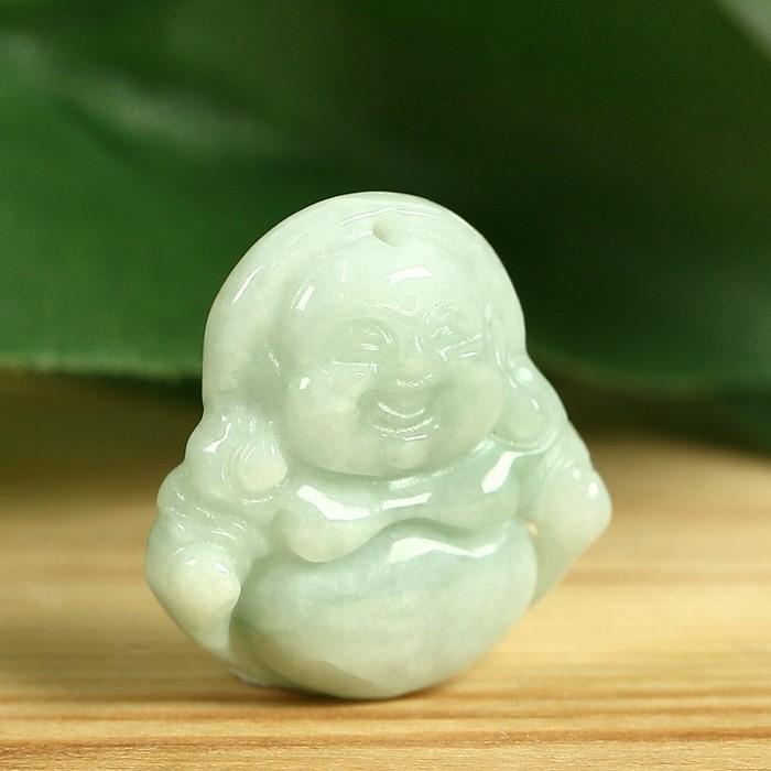 翡翠 お守り 布袋様 ジェイド ミャンマー 原石 天然石 七福神 布袋