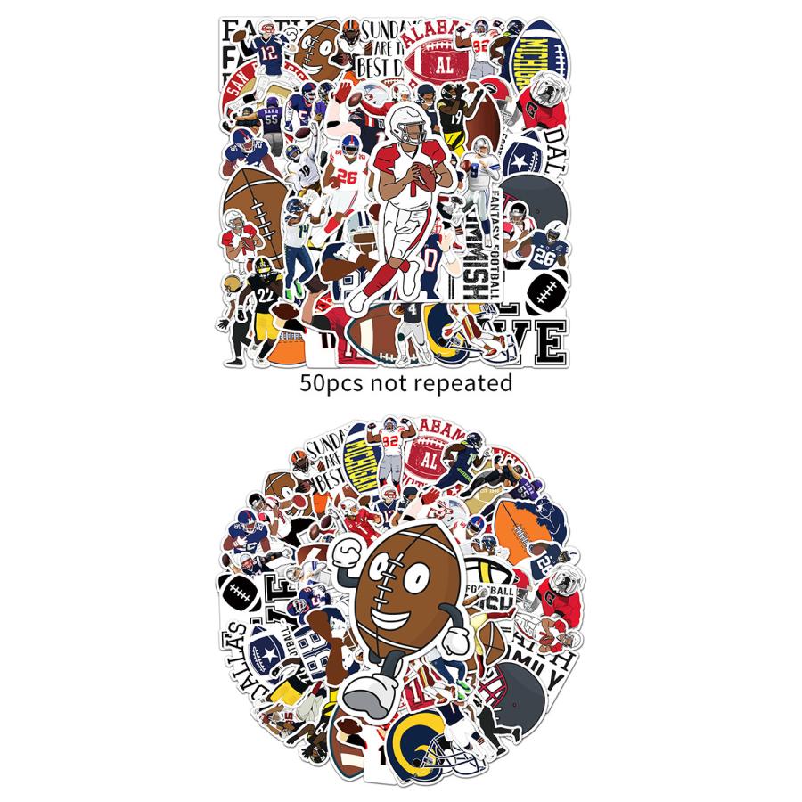 アメフト ステッカー 50枚セット PVC 防水 シール アメリカン