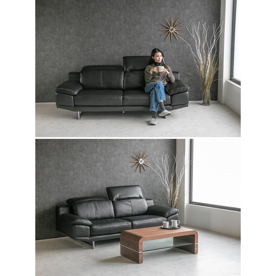 ソファ ソファー レザー 本革 3人掛け モダン おしゃれ ヘッド