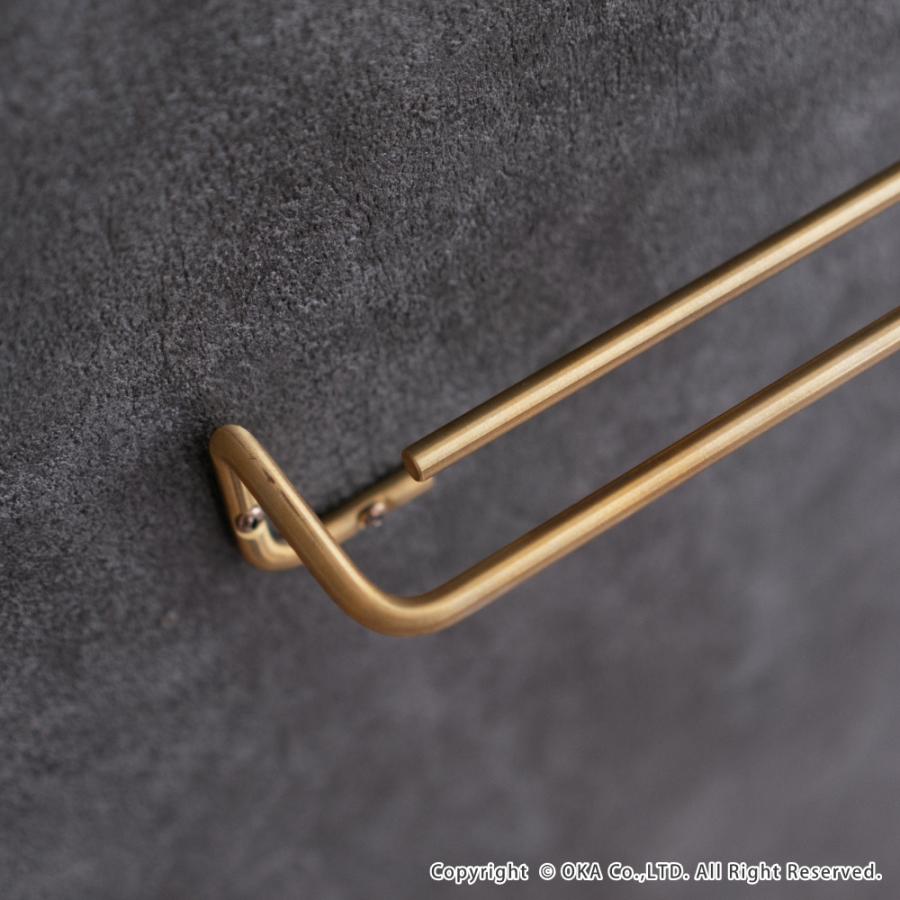 オカ タオルハンガー 真鍮 ゴールド タオルバー タオルハンガーS
